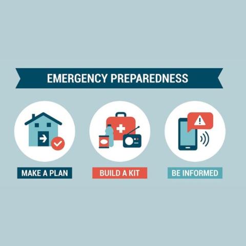 graphic of emergency preparedness icons