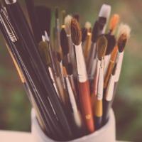 photo of paint brushes