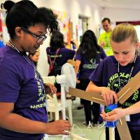 photo of kids working on engineering project