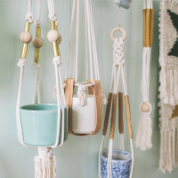 photo of macrame hanging baskets